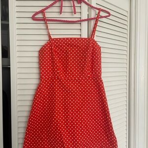 Kimchi Blue Red Polka Dot Mini Dress